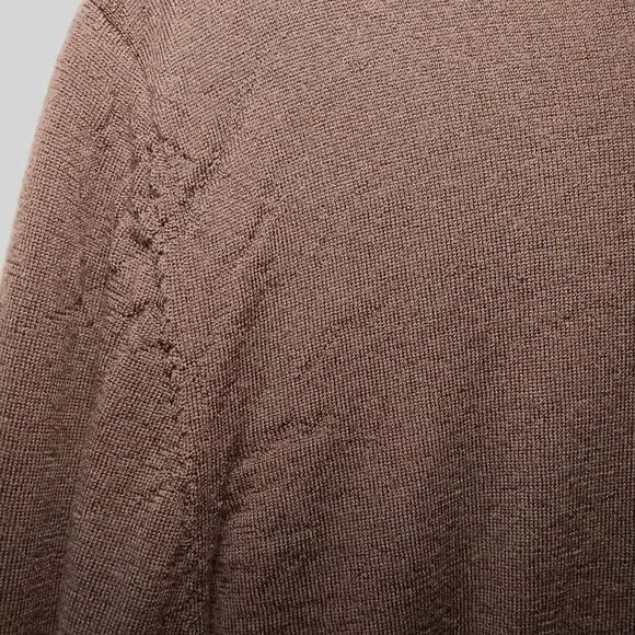 Banana Republic Mens Merino Wool Sweater Crewneck Dark Brown Size L - Picture 6 of 14